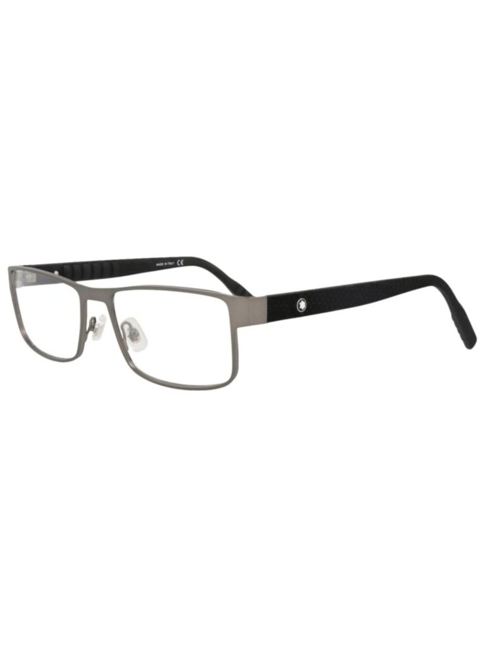 New Montblanc Women's Eyeglasses Square Rectangle Metal Frame Mens Ruthenium Eye